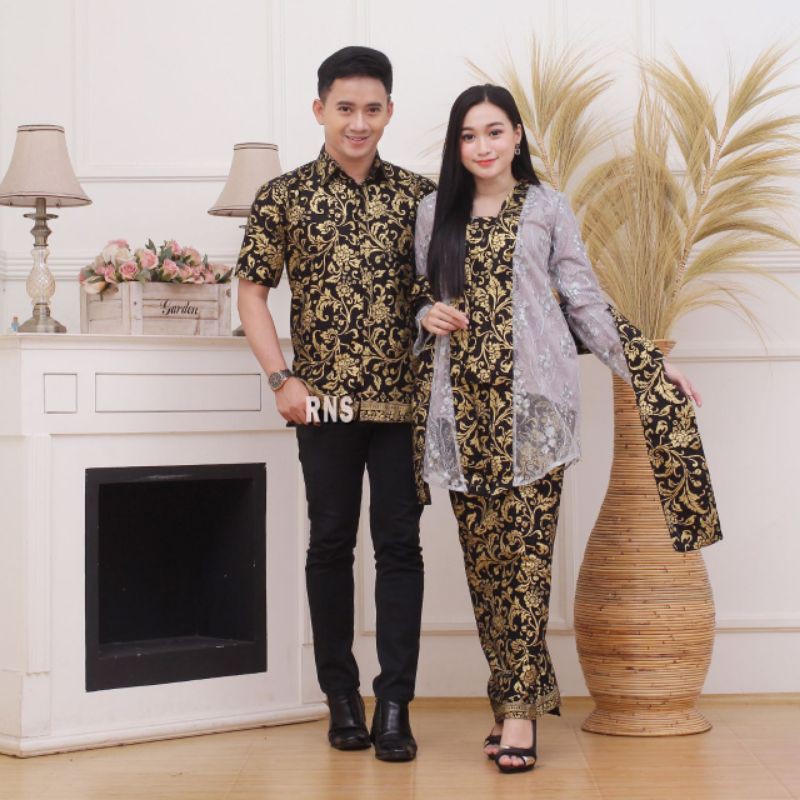 BAJU COUPLE BROKAT SELENDANG MODERN