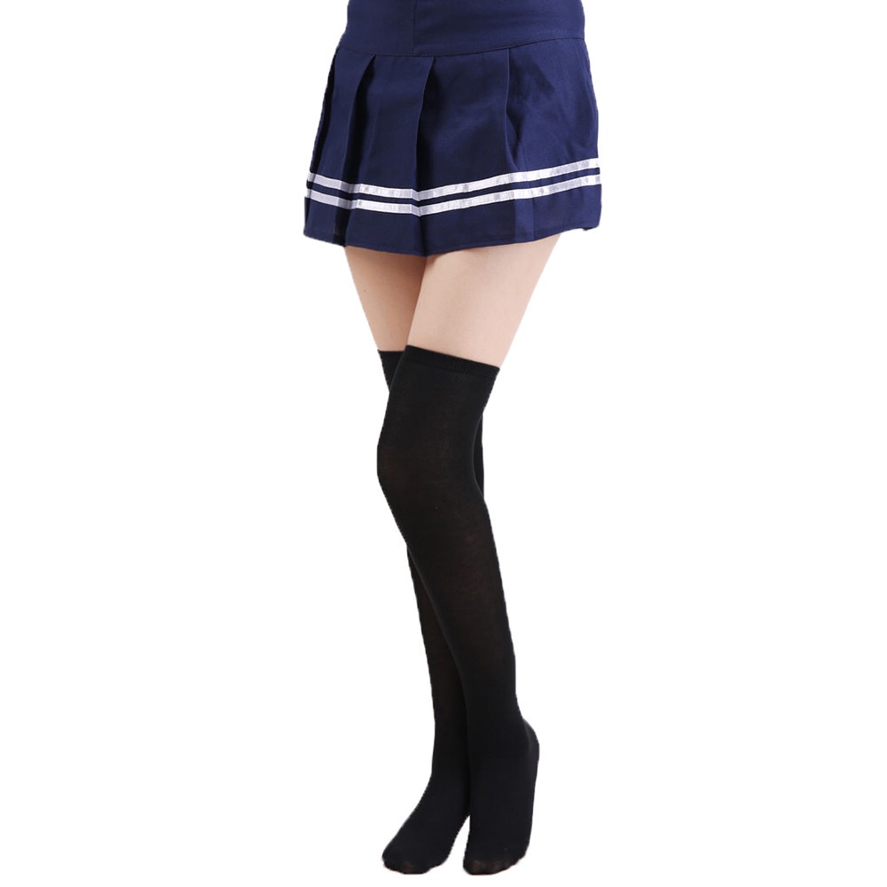 Kaos Kaki Overknee Jepang Korea 3 Strip - Thigh High Socks 3013-3