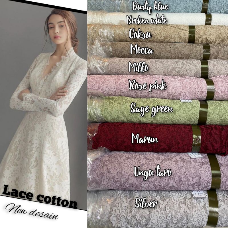 Bahan brokat katun, brukat katun. Bahan kebaya terbaru!!!