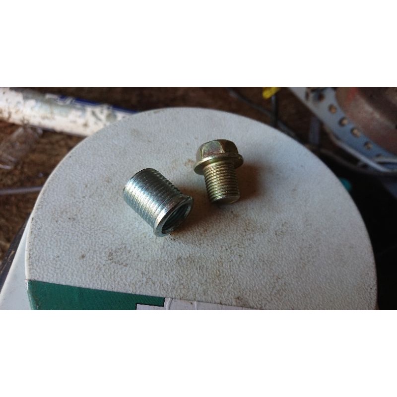 bos dan baut oli untuk perbesar ke 3 kali (hand tap 18x1.5) bonus ring aluminium