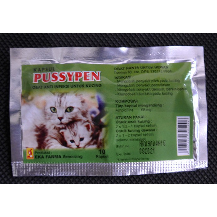 Obat Kucing / Ekafarma Pussypen Anti Infeksi 10 kapsul