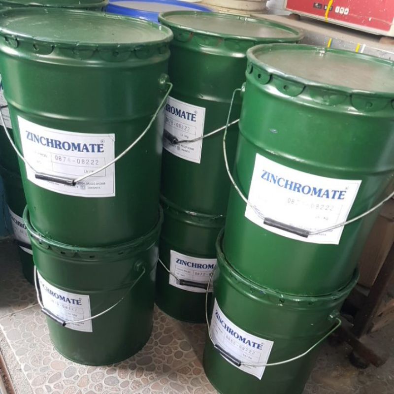 Cat Zinchromate / Cat Dasar / Meni Besi Hijau Pail 18 kg