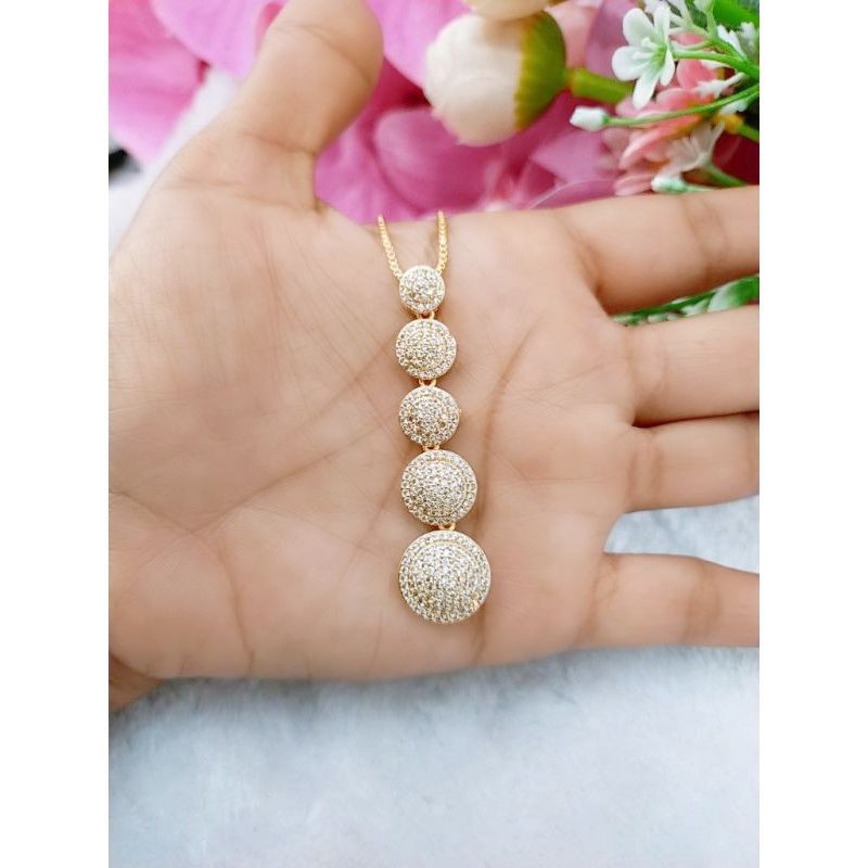 Kalung+Liontin Permata Susun5 779