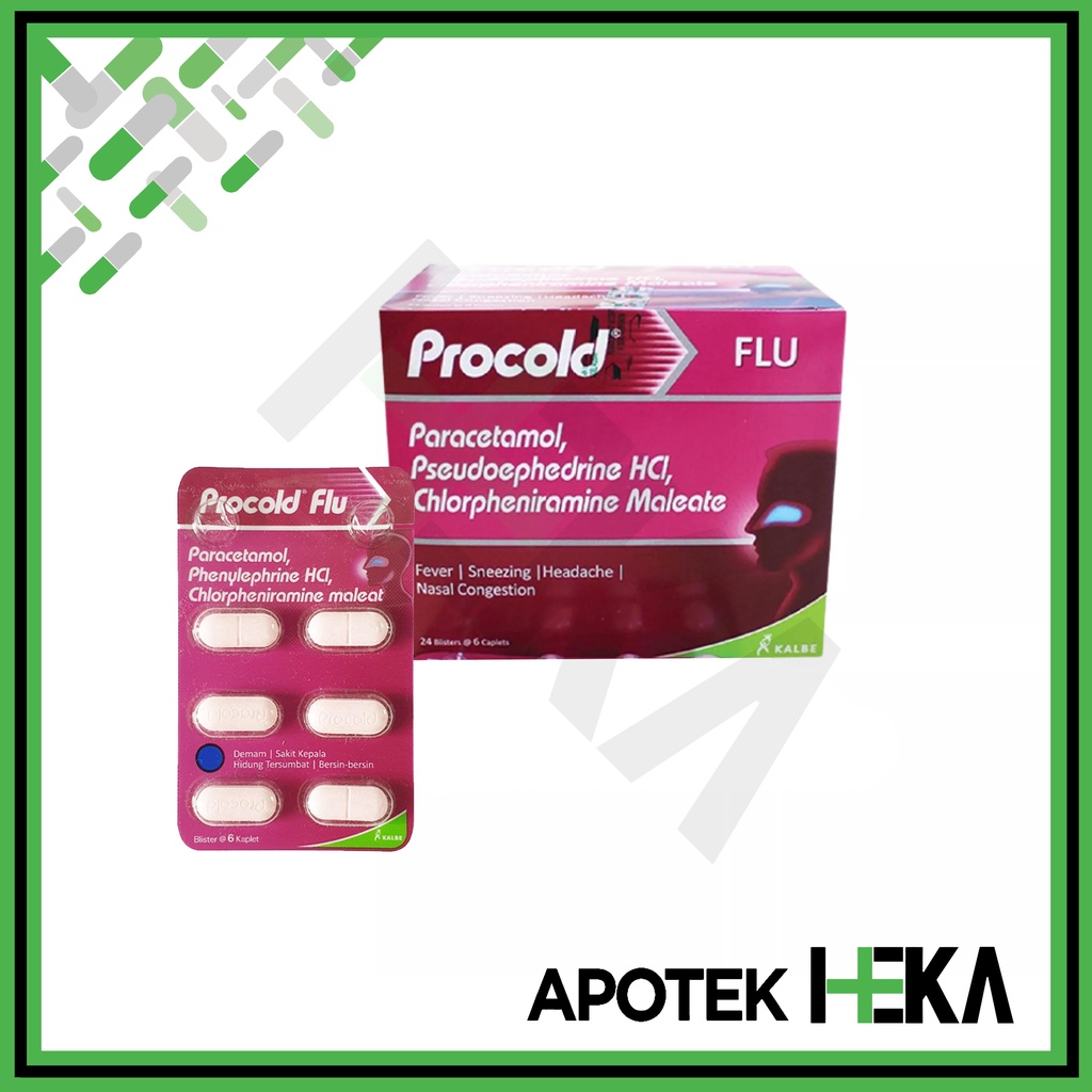 Procold Flu Box isi 24x6 Tablet - Obat Demam Sakit Kepala Bersin (SEMARANG)