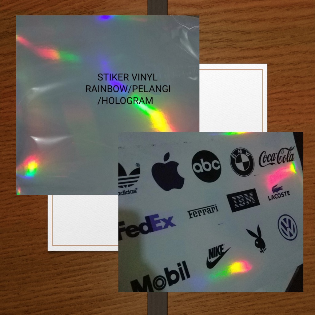 

STICKER Vinyl Inkjet RAINBOW/HOLOGRAM A4 isi 20 Lembar WATERPROOF