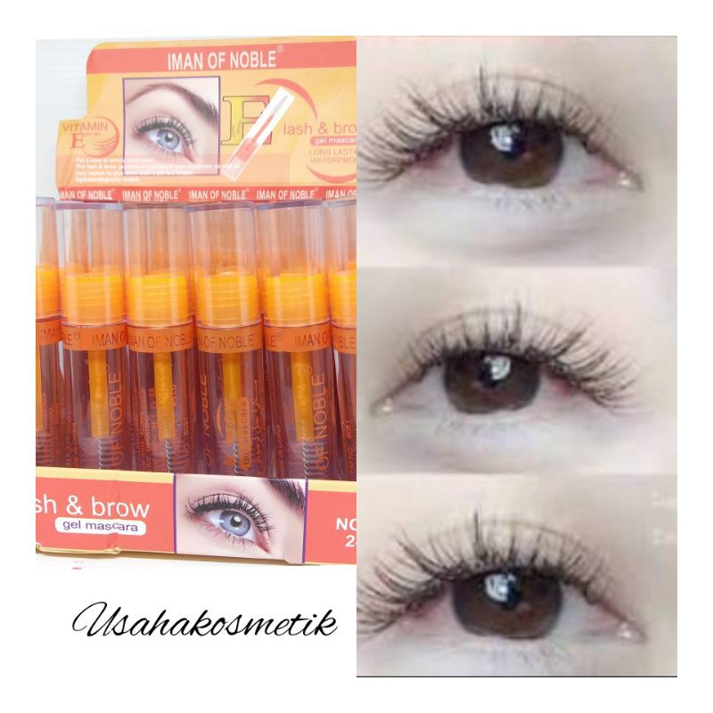 MASCARA GEL BENING IMAN OF NOBLE KEMASAN ORANGE NO.8051