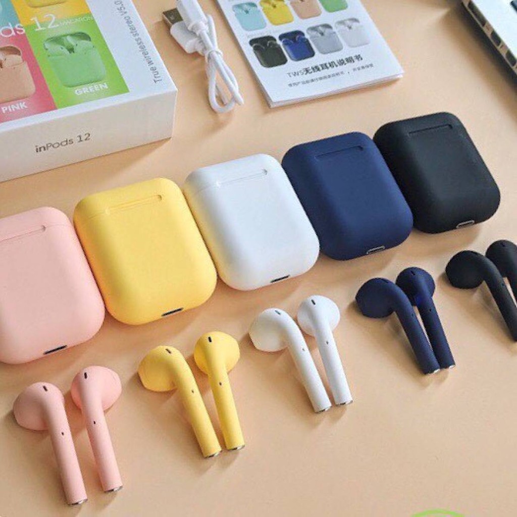 Earphone i12 Macaron - Headset Headphone Bluetooth TWS