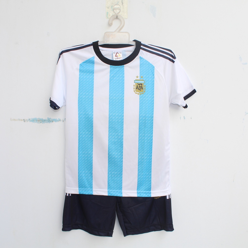 jersey setelan bo;a argentina/setelan baju bola argentina printing terbaru