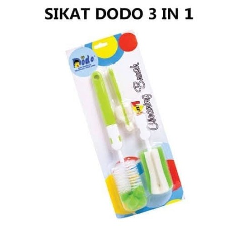 Dodo 3 in 1 Cleaning Brush / Sikat Botol Susu Set 3 in 1