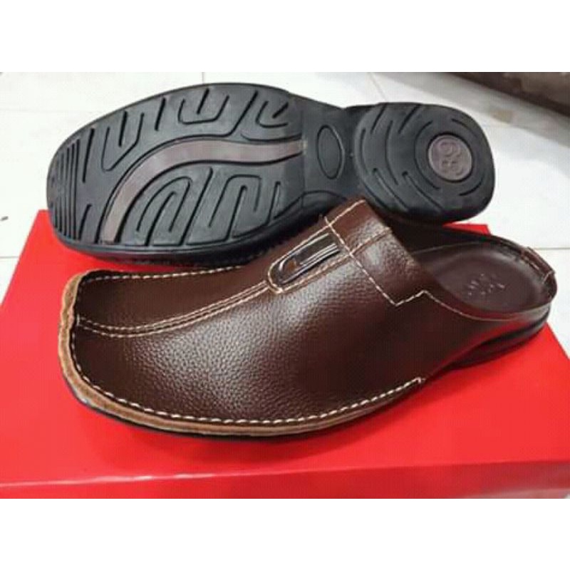 sandal sepatu bustong terompah selop  pria kulit branded asli original casual keren bandung berkualitas murah  jepang