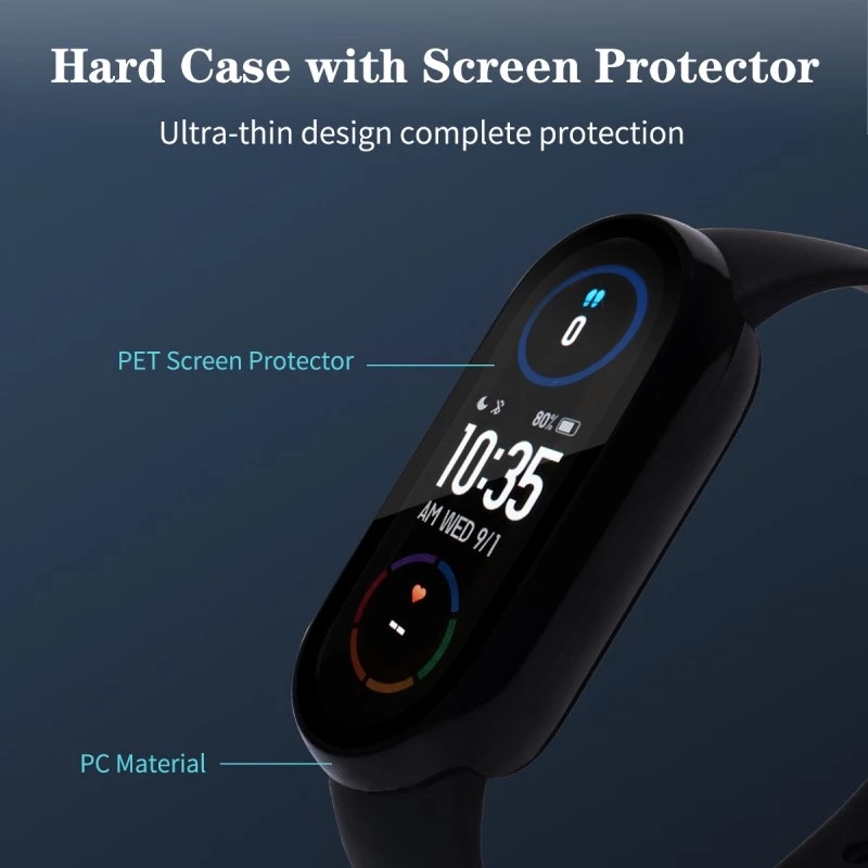 1pc Film Pelindung Layar 2 In 1 Anti Gores Untuk Mi Band 7 / 7NFC