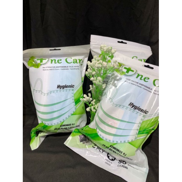 Masker One Care 3ply 1pack isi 50