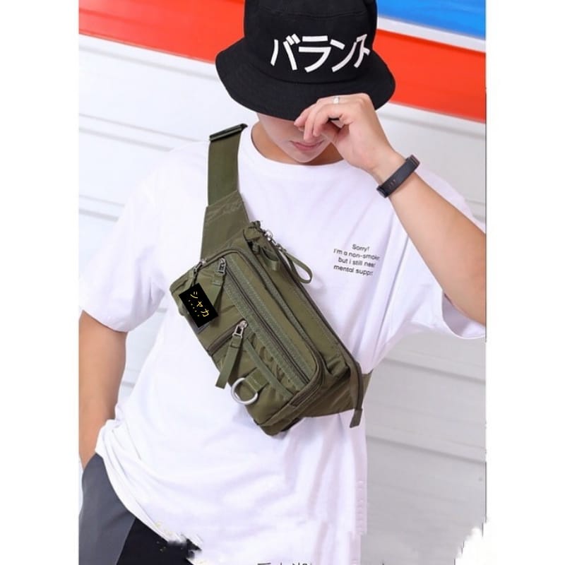 Tas Selempang Pria Waist Bag Tas Pria Slempang Slingbag Youth Korea