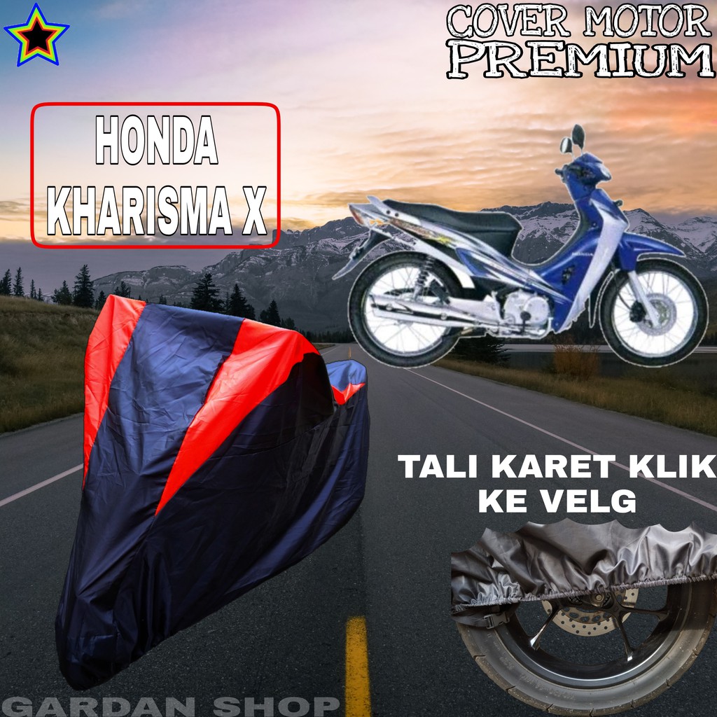 Sarung Motor HONDA KHARISMA X Hitam MERAH Body Cover Penutup Pelindung Motor Kharisma PREMIUM