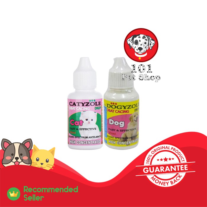 CATYZOLE &amp; DOGYZOLE OBAT CACING KUCING 30ML