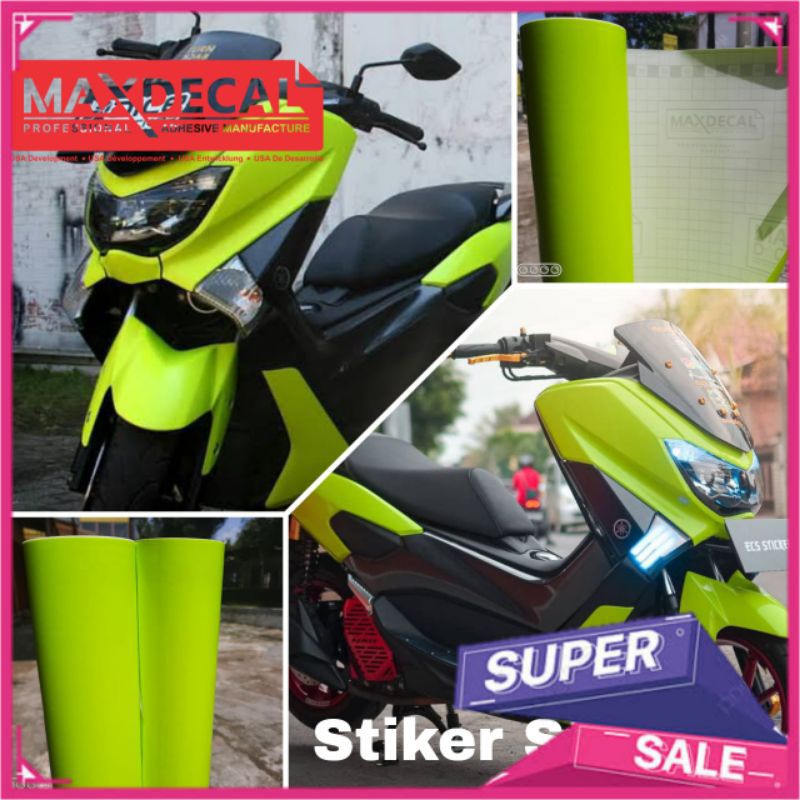 Decal Nmax Polos Bahan Stabillo Kuning Lemon