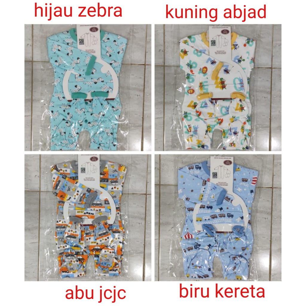 MOTIF BARU YAA  TERMURAH 3 in 1 HOKIKU Set sleepsuit topi sarung tangan SNI