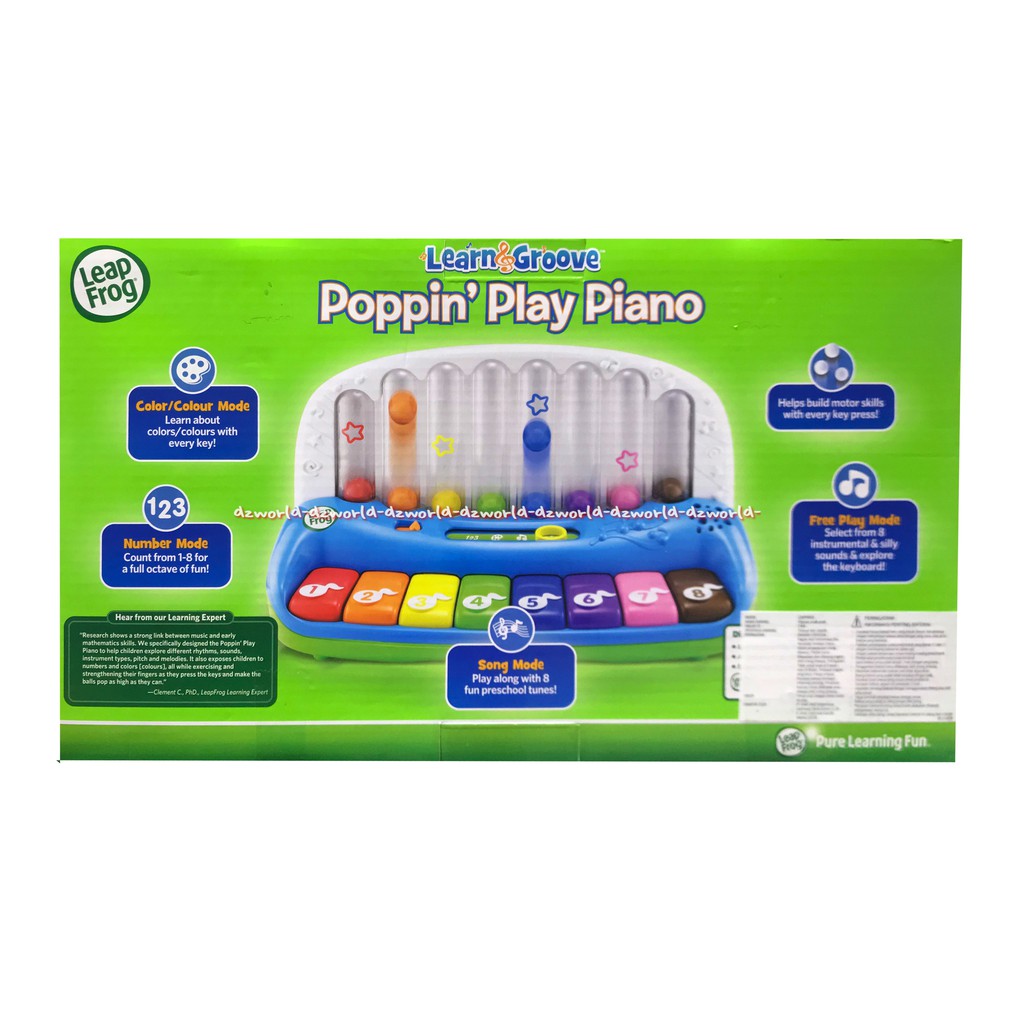 Leap Frog Poppin Play Piano Mainan Edukasi Anak Piano Musical