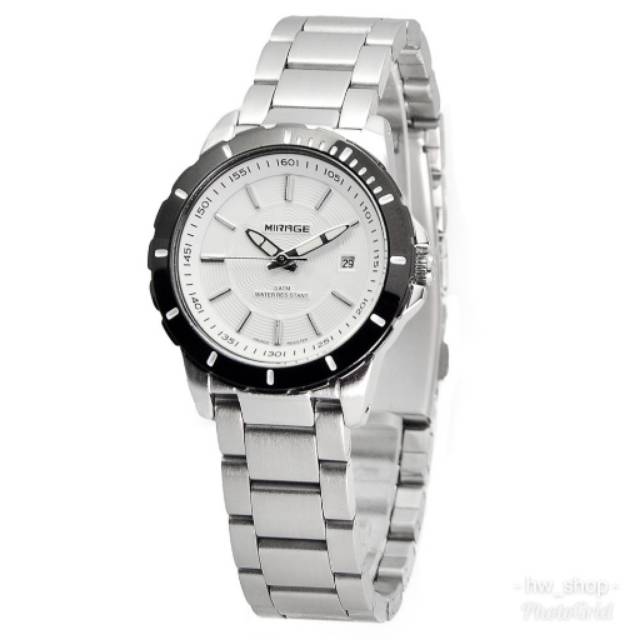 Jam Tangan Wanita Mirage 8549 Silver Original