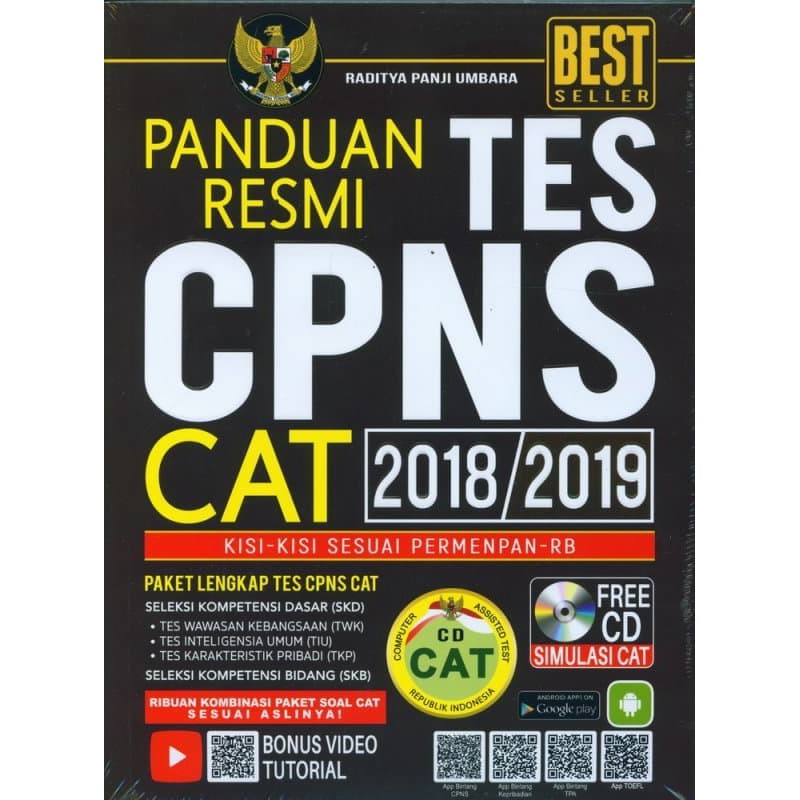 TERMURAAH, BUKU Panduan Resmi Tes CPNS CAT 2018/2019 oleh Raditya Panji Umbara .
