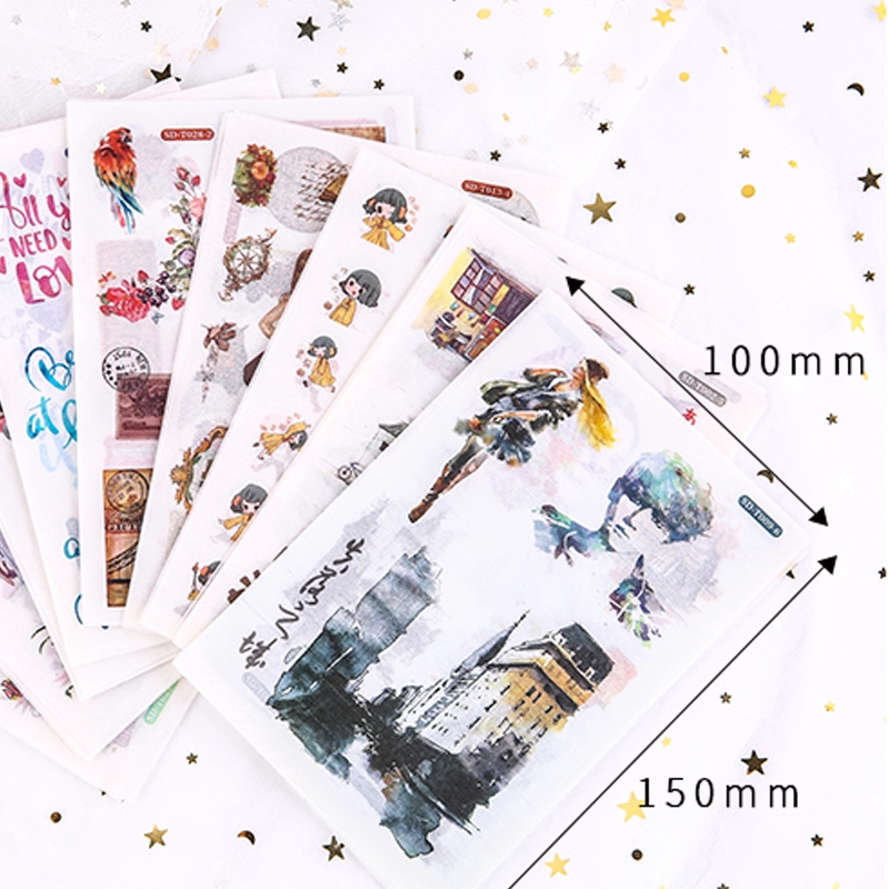 [New Arrival] Cute Girly Stickers ins Diary Book Album Decoration Diy Japanese Paper Stickers