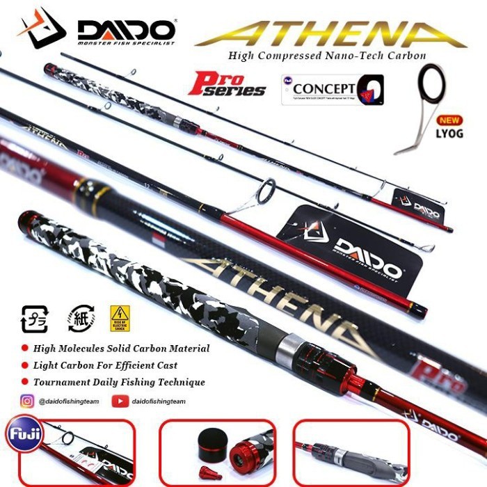 Joran Pancing Daido Athena Pro Serires 1.80cm Fuji 10Kg 12Kg 15Kg - 7-15lb