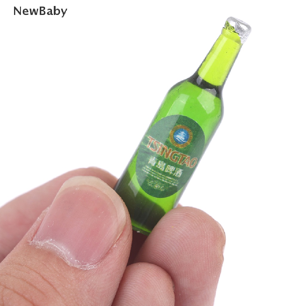 Newbaby 20Pcs / Set Mainan Miniatur Botol Minuman Skala 1: 12 1: 6 Untuk Aksesoris Dapur Rumah Boneka