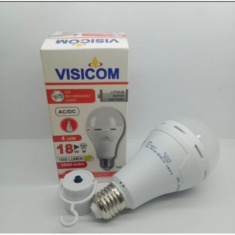 Lampu LED Emergency Visicom 18watt AC DC magic lamp darurat bergaransi