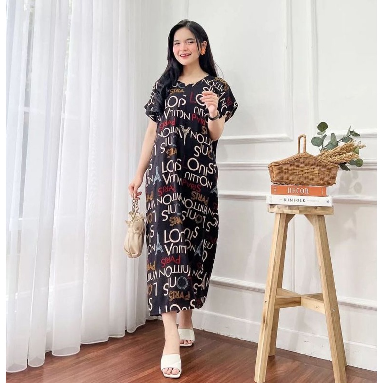 Jumbo Dress Semata Kaki Daster Hebel Rayon Armor