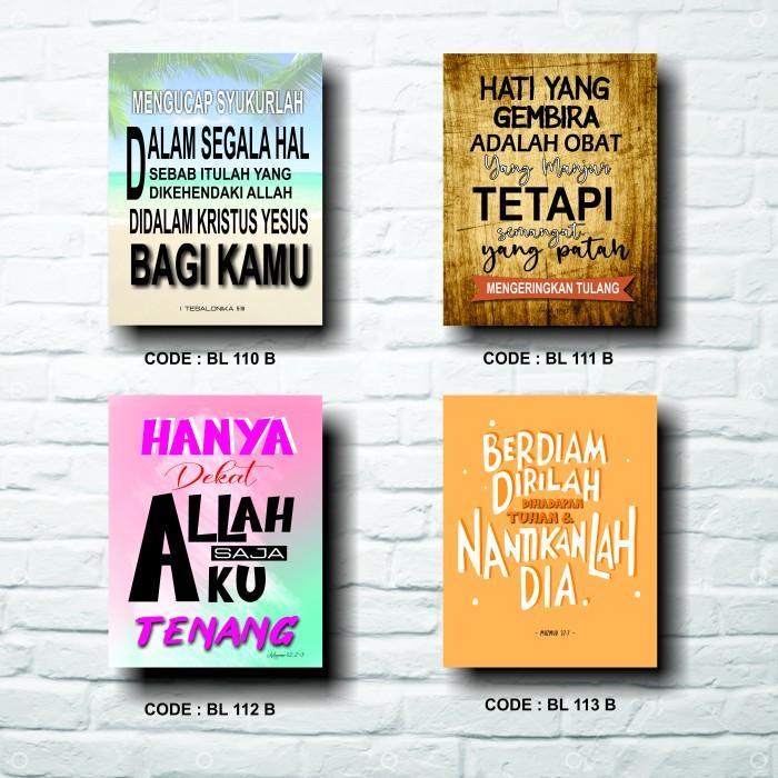 Wall Decor Rohani Pajangan Dinding quotes Alkitab Kristen 30 x 40 cm