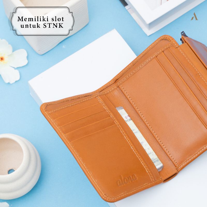 Dompet Kulit Wanita Lipat Wallet Kartu Kulit Sapi Asli Fashion Wanita Cewek Premium Original Branded