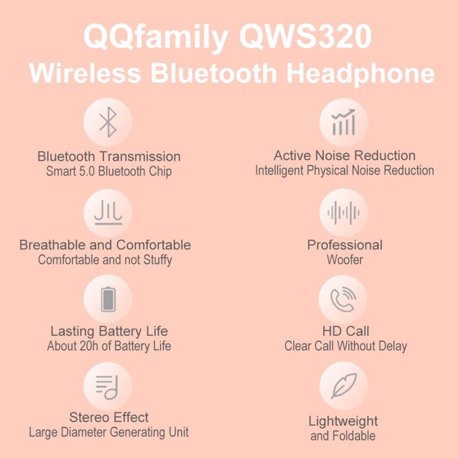 QQ Fashion QWS320 - Bluetooth Wireless - Rechargeable