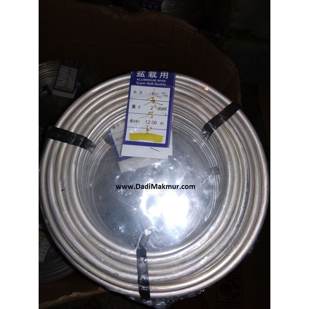Kawat Bonsai Aluminium Putih ukuran 6 mm