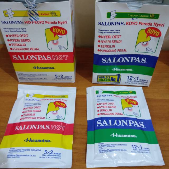 Salonpas Koyo saset hot dan sedang 5 x 2 dan 12 x 1 lembar