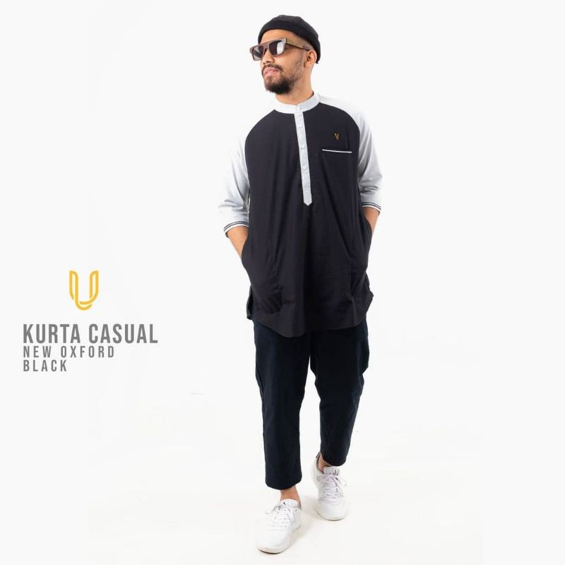UHUD KURTA CASUAL BLACK