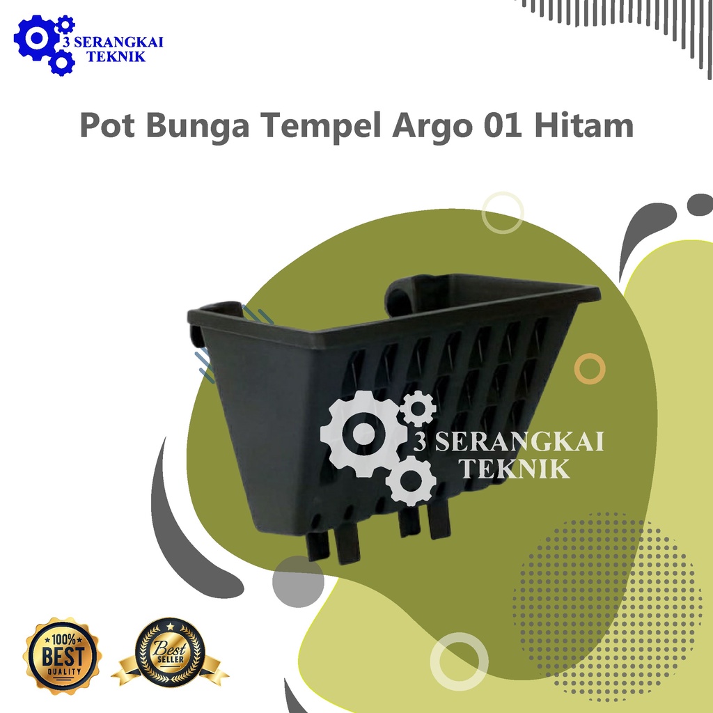 Pot Bunga Tempel Argo 01 Hitam