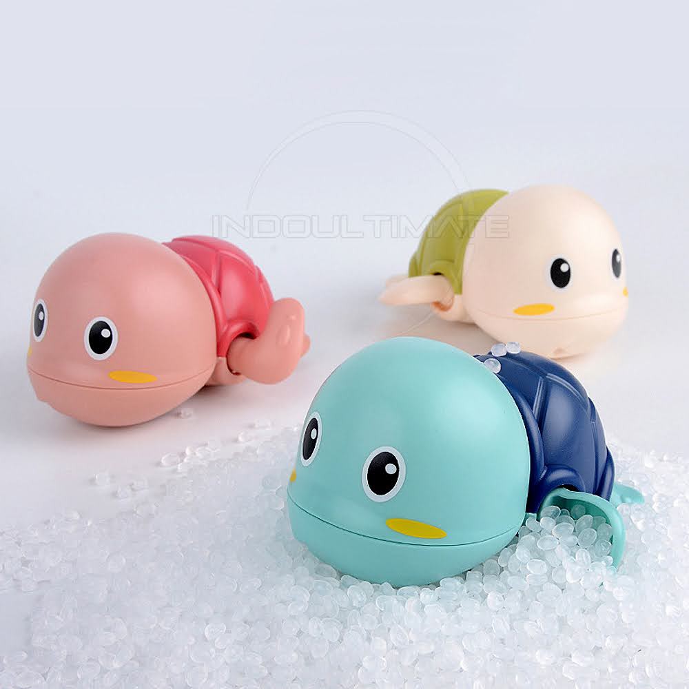 Mainan Mandi Anak Bayi Bentuk Kura-kura Berenang TO-C15 Mainan Mandi Penyu Kecil Berenang dalam Air-5