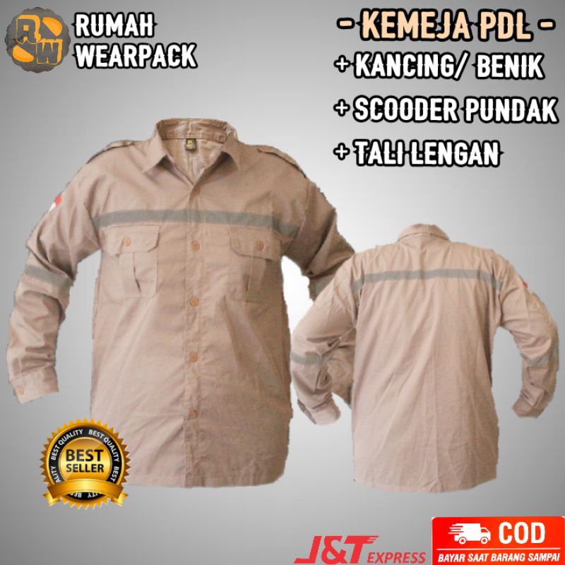 Kemeja PDL Safety Baju PDL Wearpack PDL Kancing Atasan Lengan Panjang Warna Cream