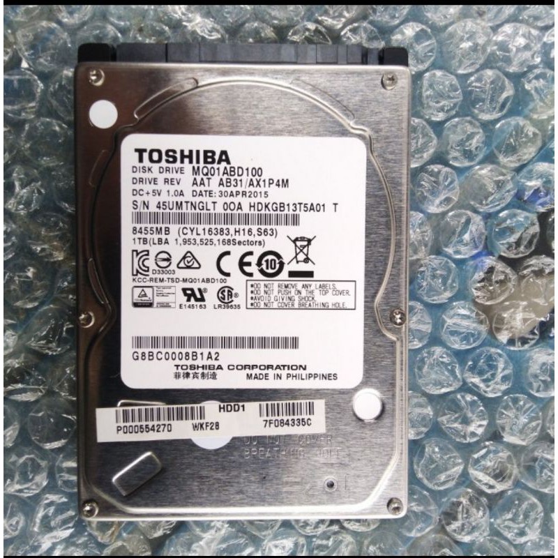 HDD 1TB 100% Laptop 2.5