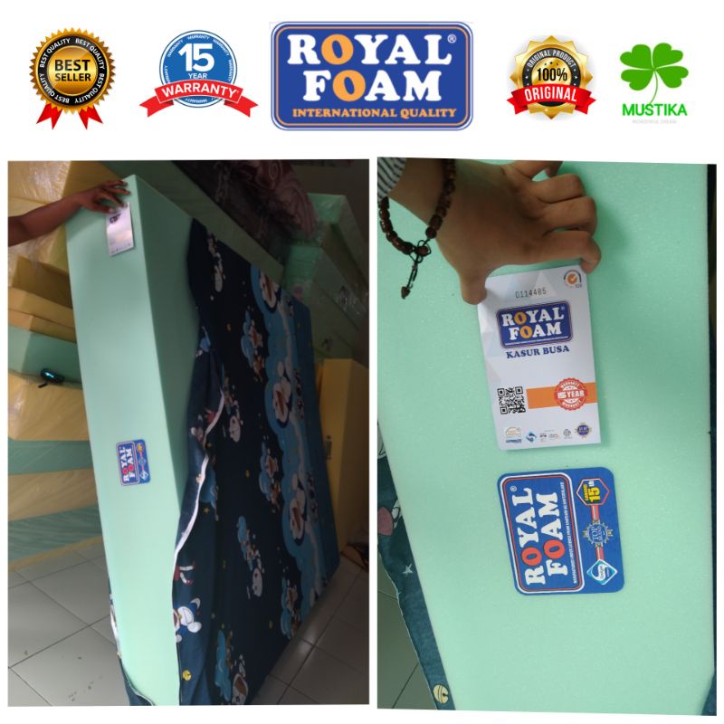 Kasur busa ROYAL FOAM D22 BONUS Bantal & Guling Tebal 30,, 200x180, 200x160, 200x140, 200x120