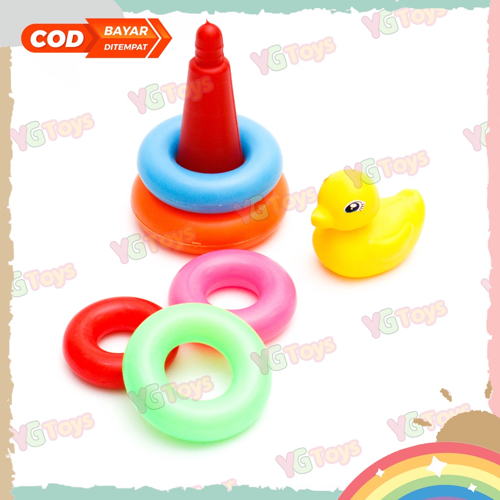 YGtoys Mainan Susun Donat Ring Donat Bebek Susun Menyusun Edukasi Edukatif