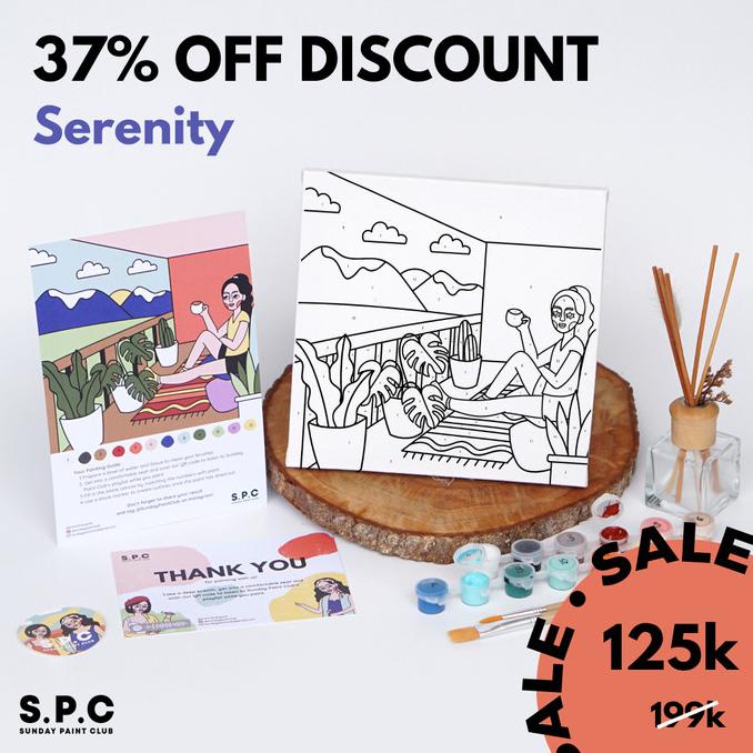 

[COD] Paint by Number Kit - Serenity | Sunday Paint Club TERLENGKAP Kode 1416