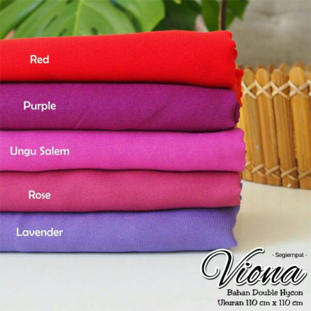 HIJAB SEGIEMPAT VIONA BEST SELLER FASHION MUSLIMAH - BAHAN DOUBLE HYCON PREMIUM