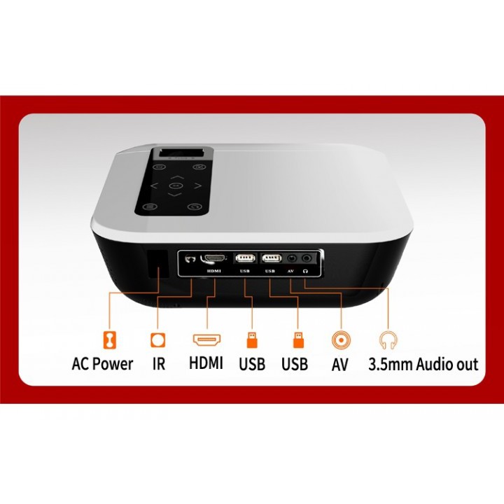ROCKWARE TH80S - LED Full HD Projector 3000 Lumens with WiFi Mirroring