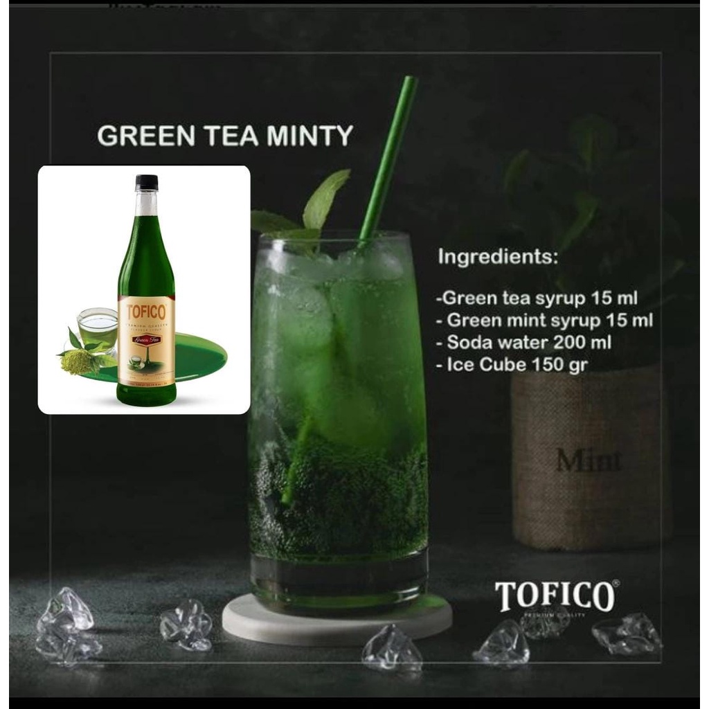 

Tofico Syrup green tea green Natural Flavour 1 Liter Tofico sirup teh hijau