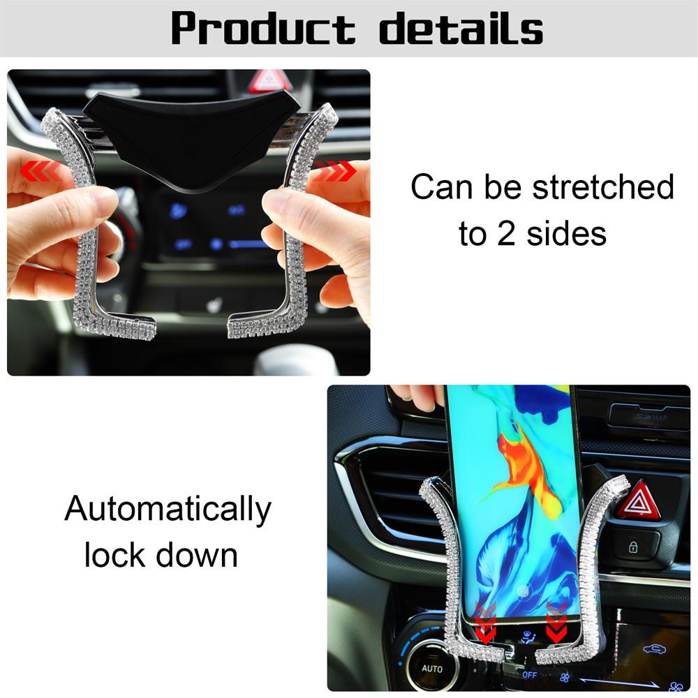 Populer Car Phone Holder Aksesoris Mobil Universal Adjustable Air Vent Phone Stand