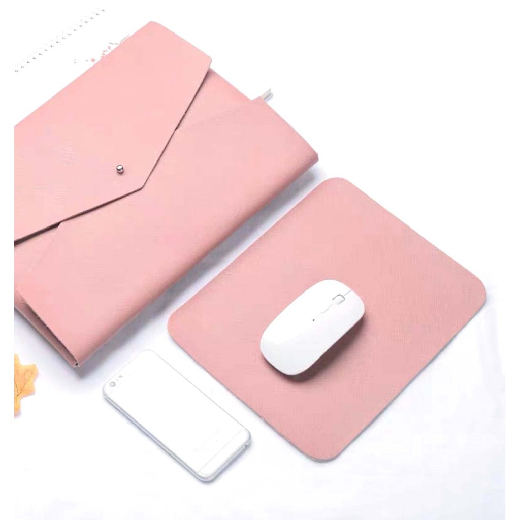 Tas Laptop Softcase Macbook Envelope Leather 14 15 inch