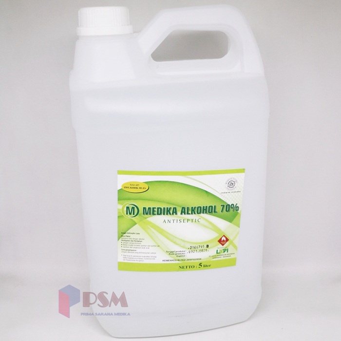 Medika Alkohol 70% 5Liter 5000ml / Alcohol Antiseptik Pembersih Luka