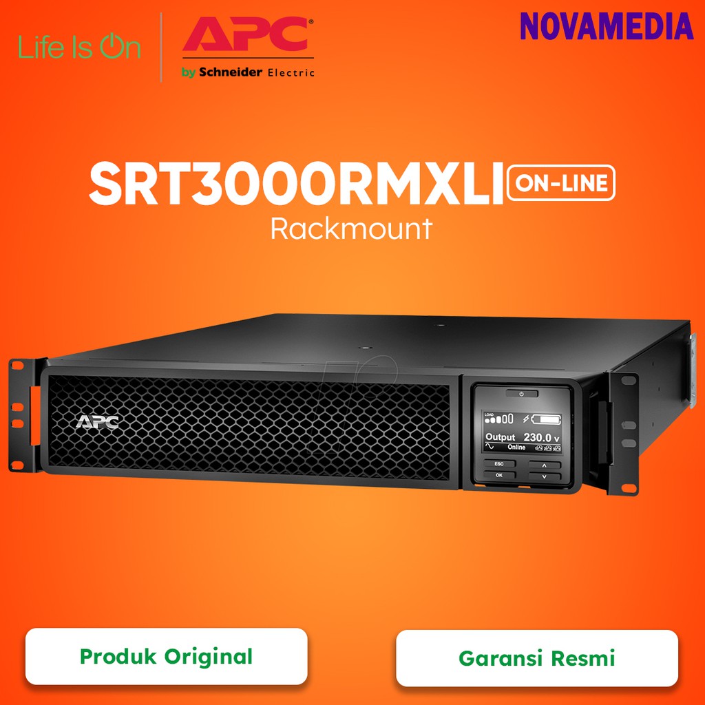 UPS APC SRT3000RMXL Smart UPS Online 3000VA 2700Watt RM Garansi Resmi