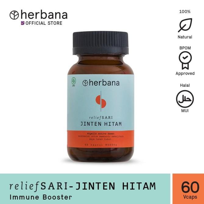 

TERMURAH Herbana Relief Sari Jinten Hitam - 60 Kapsul /OBAT HERBAL ASAM URAT/OBAT HERBAL PELANGSING/OBAT HERBAL KOLESTEROL/OBAT HERBAL DIABETES